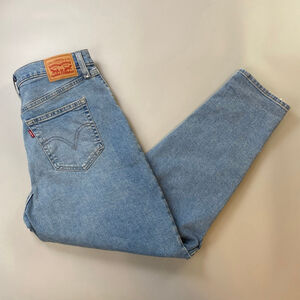 Levi's High Waisted Mom Jeans Light Blue Size 31 Normcore VSCO Girl Minimal Cute